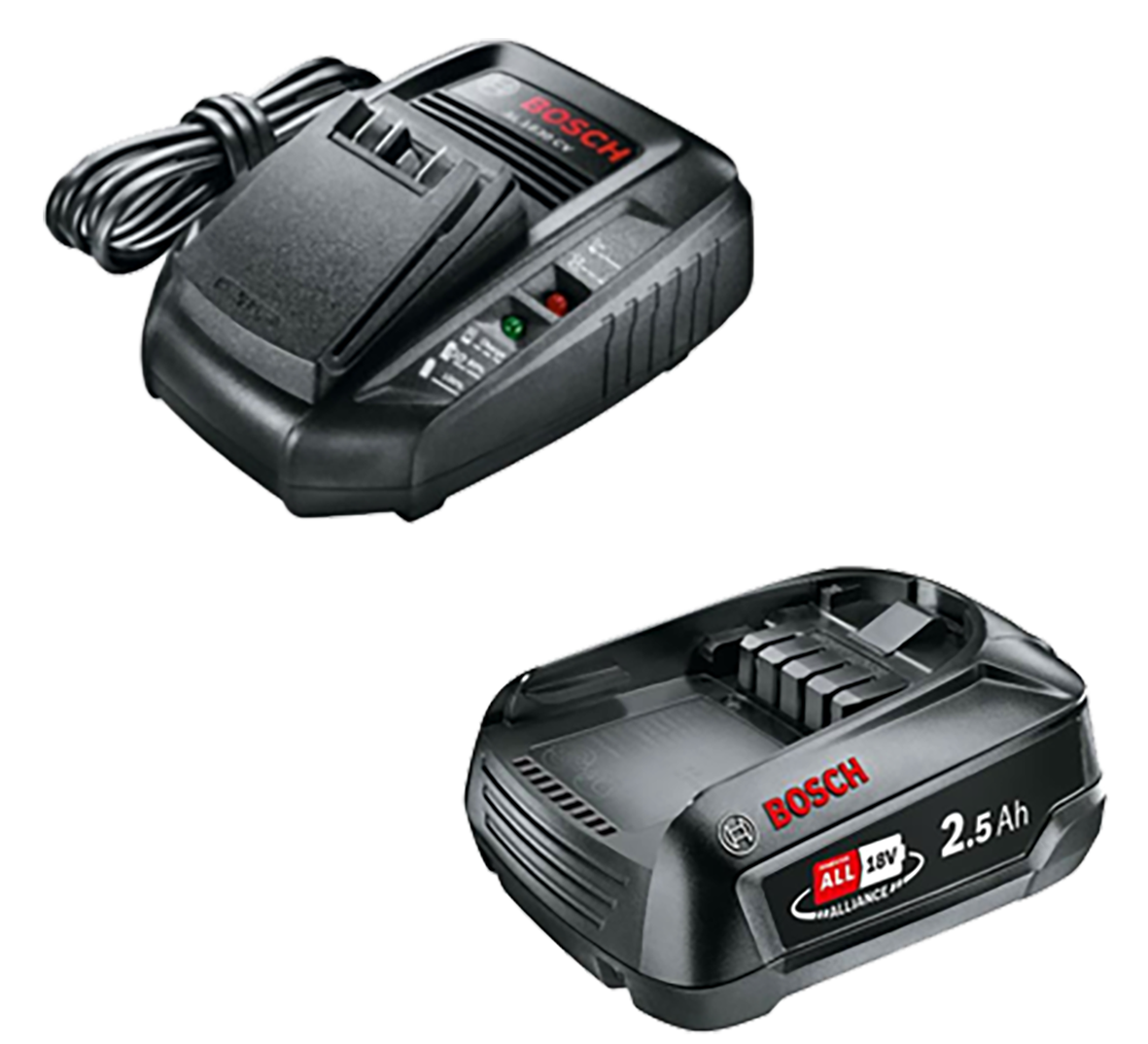 BOSCH 充電器+2.5Ah ﾊﾞｯﾃﾘｰｾｯﾄ